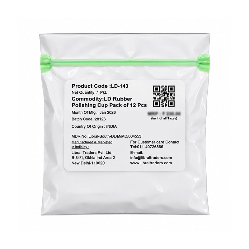 LD Rubber Polishing Cups for preventive dentistry by LD Dental Disposables, shown in use for dental polishing procedures.