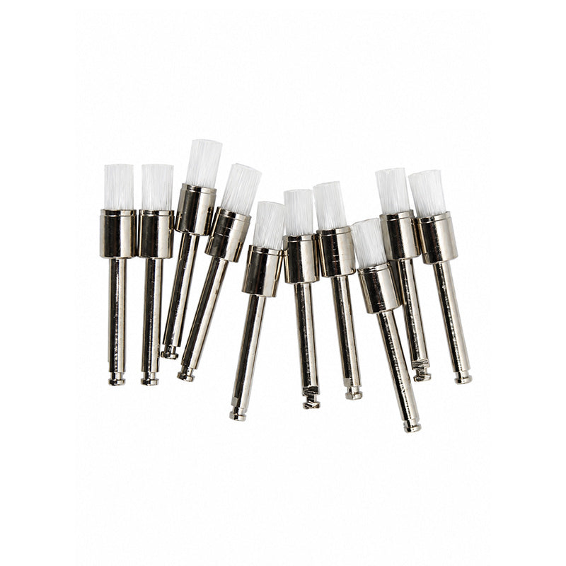 LD Nylon Polishing Brush for Preventive Dentistry, flat design, ideal for dental polishing, part of LD Dental Disposables product line.