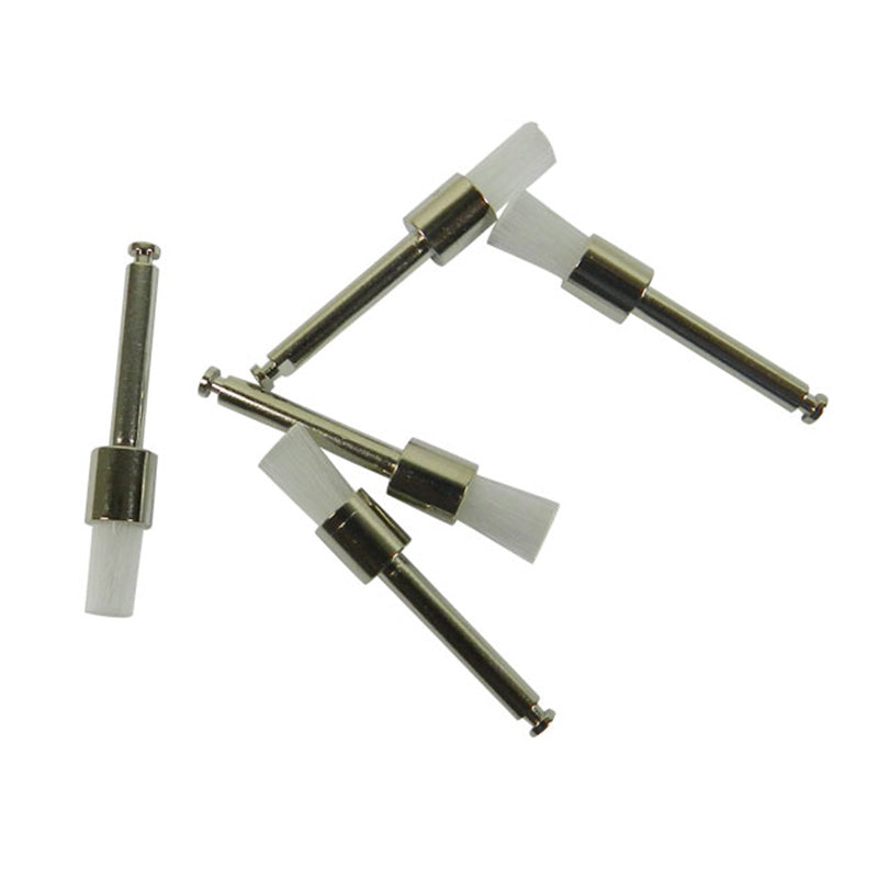 LD Nylon Polishing Brush for preventive dentistry, flat design, ideal for dental polishing and cleaning applications.