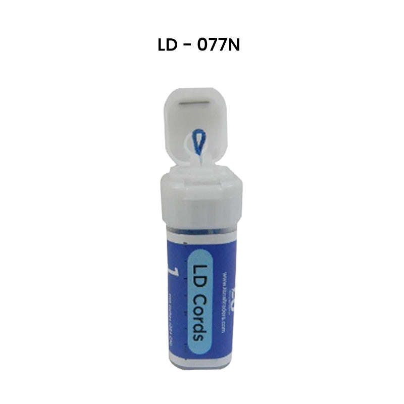 LD Dental Disposables knitted gingival non-medicated 100-inch retraction cords, plain black, for dental gingival retraction procedures.