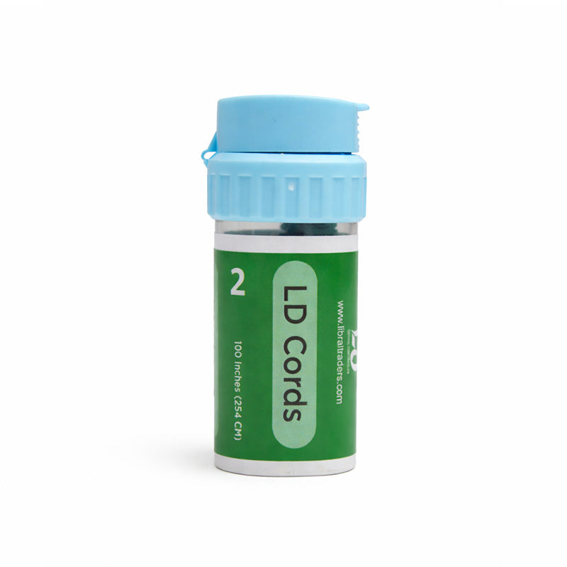 LD Dental Disposables knitted retraction cords with aluminium sulfate, 100-inch black dental cords for tissue retraction.
