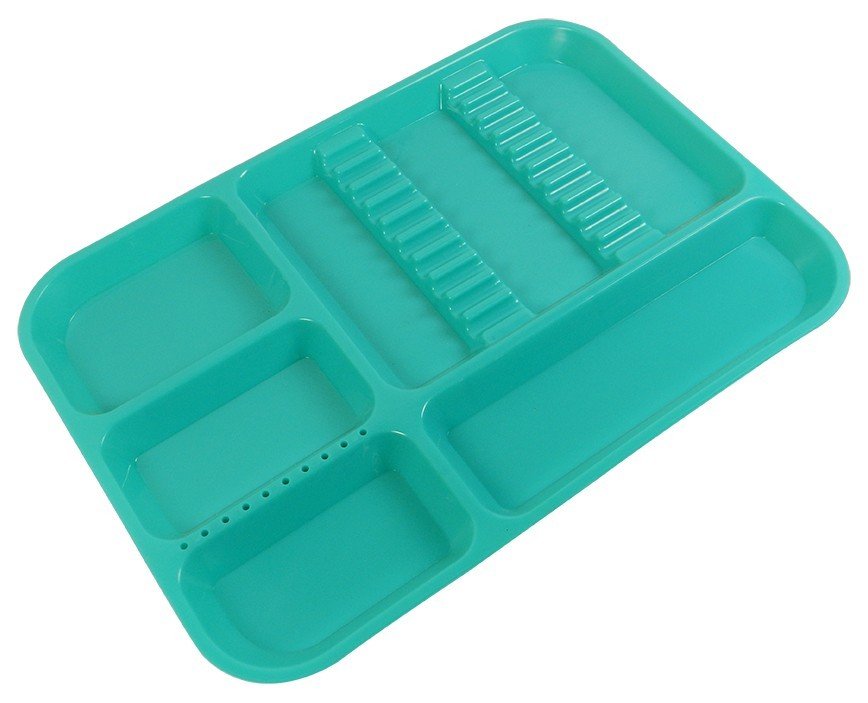 LD Dental Disposables kidney setup tray, medical setup tray for dental procedures, with smooth edges and stainless steel finish.