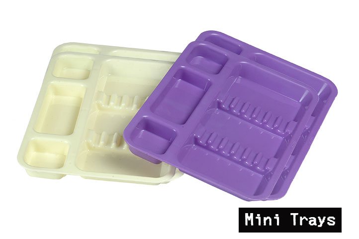 LD Dental Disposables kidney setup tray with compact design, ideal for dental procedures and instrument organization.