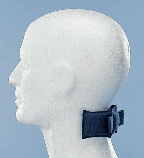 Blue Leone s.p.a neck pad for safety release headgear accessory, providing comfort and protection during training.