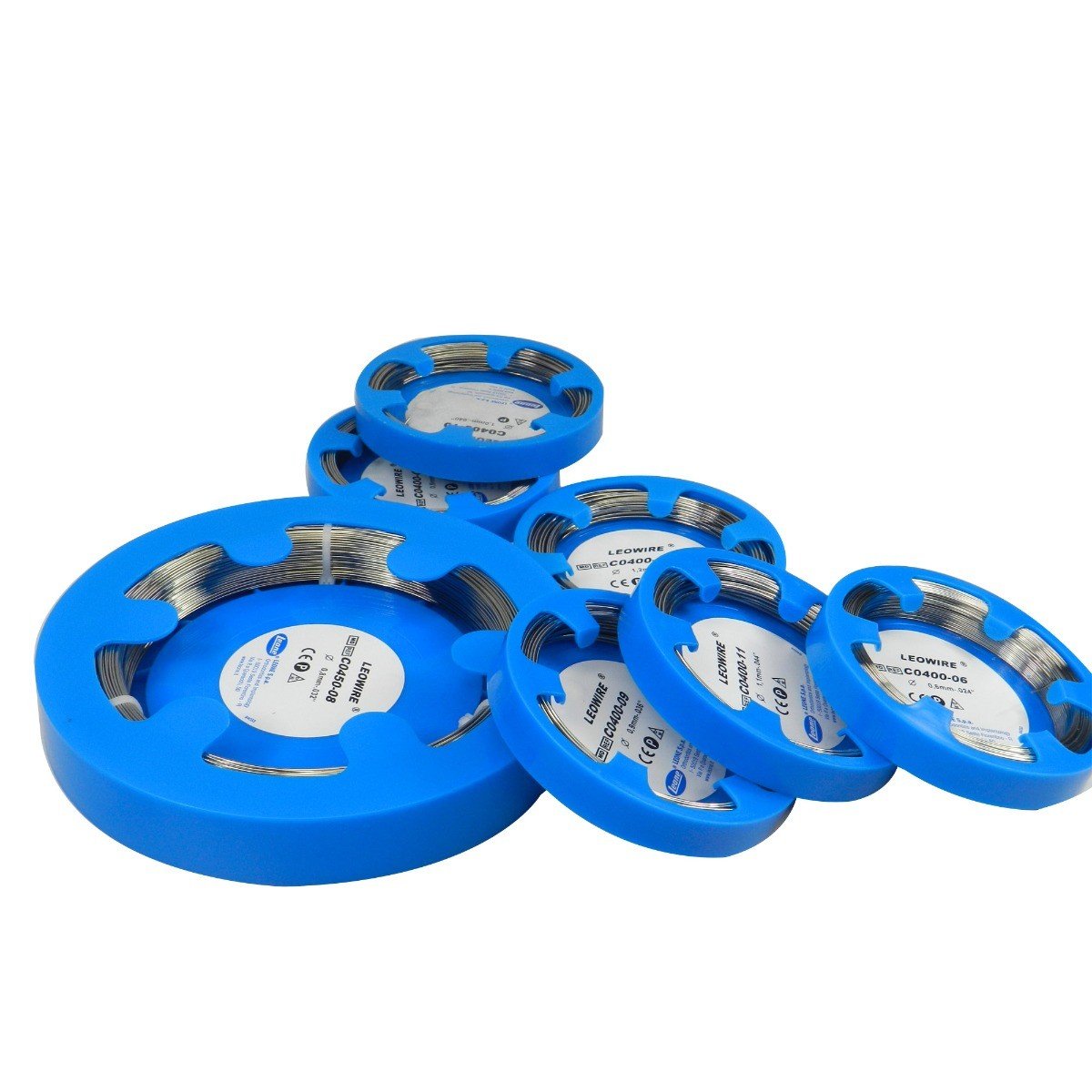 Leone s.p.a Leowire Round Spring Hard Wire, 0.5mm, 50m lab wire with 1800-2000 N/mm² strength, shown coiled in the image.