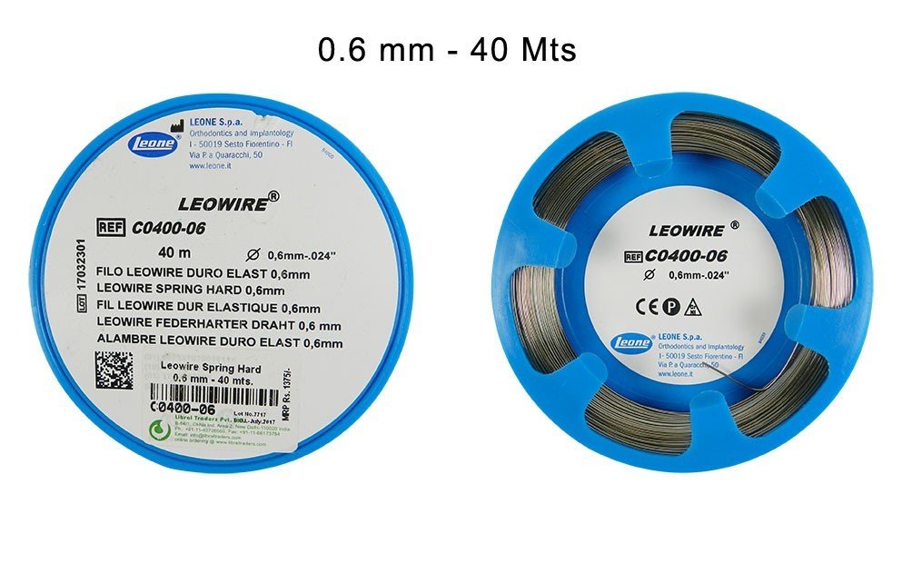 Leone s.p.a Leowire Round Spring Hard Wire, 0.5mm diameter, 50m length, laboratory wire, 1800-2000 N/mm² tensile strength