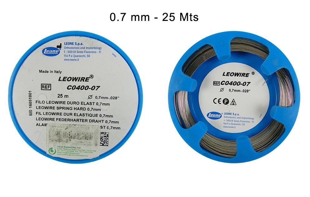 Leone s.p.a Leowire round spring hard laboratory wire, 0.5 mm diameter, 50 meters, high tensile strength 1800/2000 N/mm²