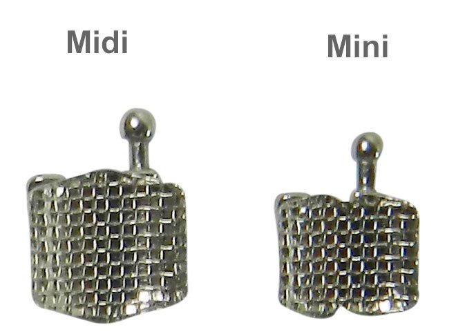 Leone Roth MBT Midi Mini Orthodontic Metal Brackets set with 20 high-precision orthodontic brackets for dental use.