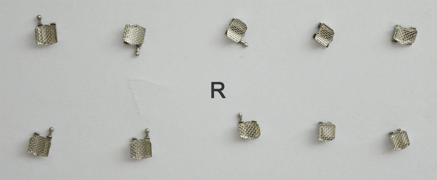 Leone Roth MBT Midi Mini Orthodontic Metal Brackets kit with 20 high-precision dental brackets for orthodontic treatment.
