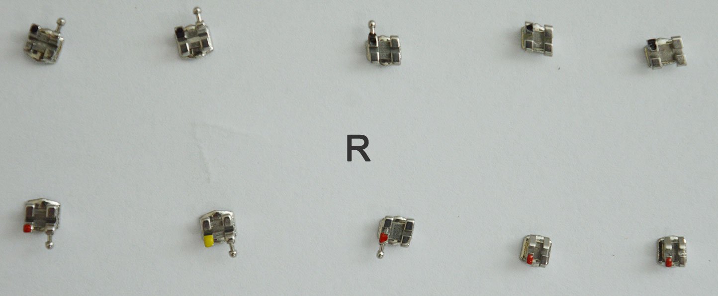 Leone Roth MBT Midi Mini Orthodontic Metal Brackets kit with 20 high-precision dental brackets for orthodontic treatment.