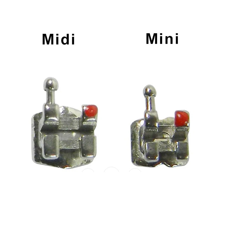 Leone Roth MBT Midi and Mini Orthodontic Metal Brackets kit with 20 high-precision dental brackets for orthodontic treatment.