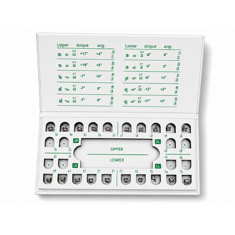 Leone Roth MBT Midi Mini Orthodontic Metal Brackets for braces, high-precision orthodontic brackets, set of 20 pieces.