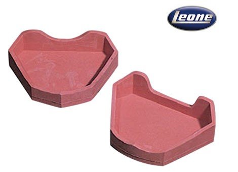 Pair of Leone s.p.a rubber model bases with formers, used for creating and supporting model structures in scale modeling.