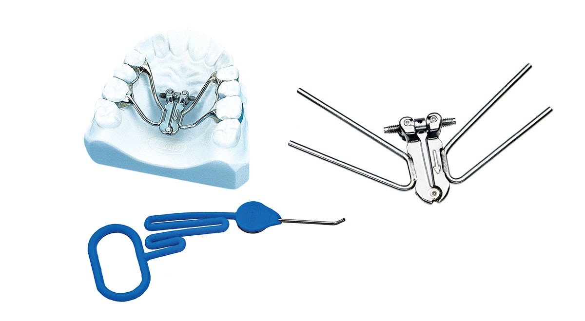 Leone S.p.a Rapid Expander Ragno Fan Type in 9mm, showing the orthodontic appliance with fan-shaped design for dental expansion.