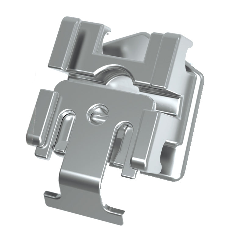 Leone F1000 Plus Passive Self-Ligating Brackets Kit for Damon 022 System, showing orthodontic brackets with sleek design and attachments.