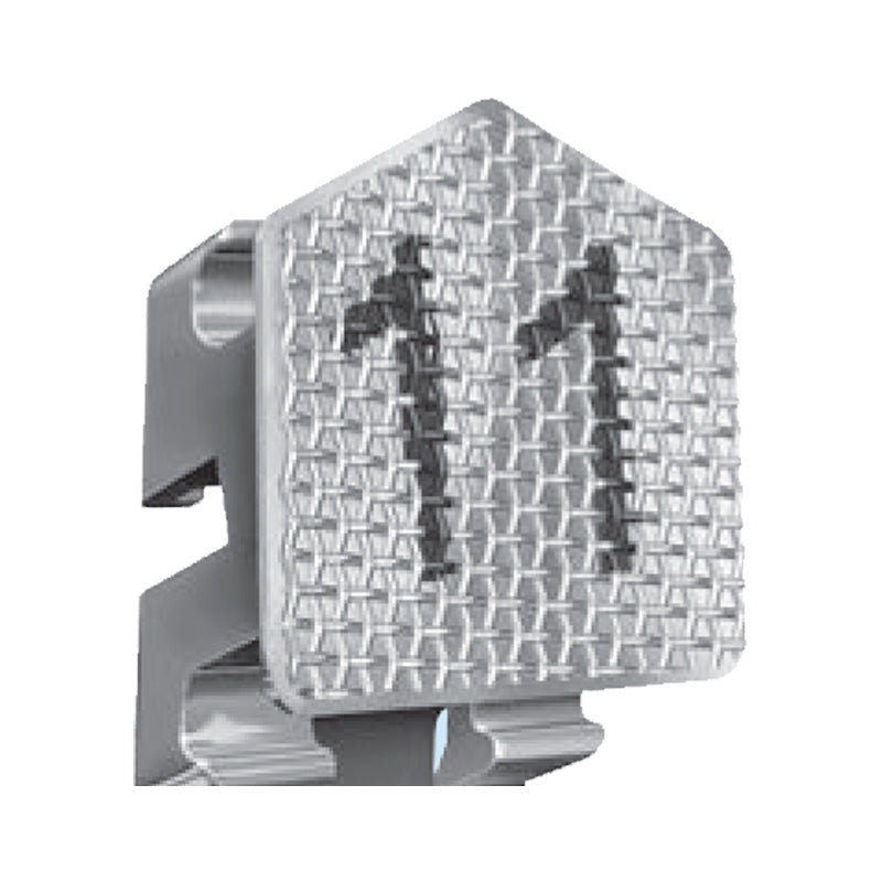 Leone F1000 Plus Passive Self-Ligating Brackets Kit from Leone s.p.a, Damon 022 system, showing close-up of orthodontic brackets.