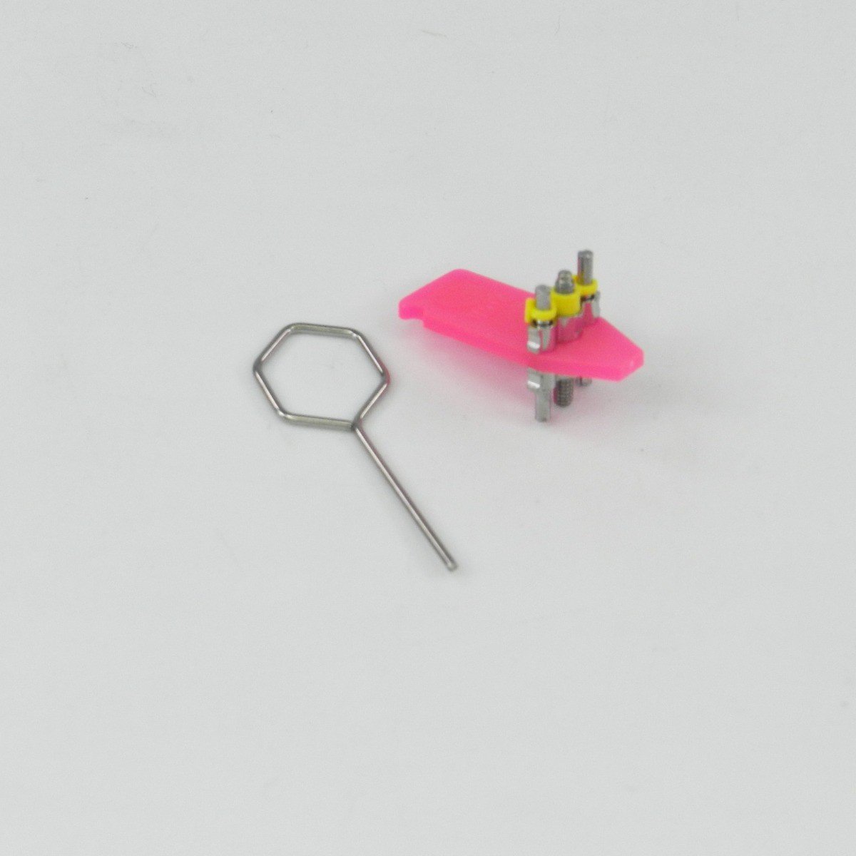 Pink Leone Universal Screw, 10mm standard screw from Leone s.p.a, shown with a close-up of the screw's head and threading.