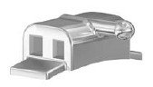 Leone S.p.A weldable Edgewise/MBT/Roth .022 orthodontic tubes for first and second molars on the upper right side.