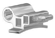 Leone s.p.a weldable Edgewise/MBT/Roth .022 molar tubes for orthodontic braces on upper right first and second molars.