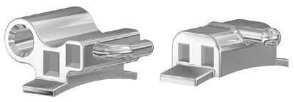Leone S.p.a. Weldable Roth non-convertible .018 1st molar tubes for edgewise orthodontic brackets, shown in a five-pack.