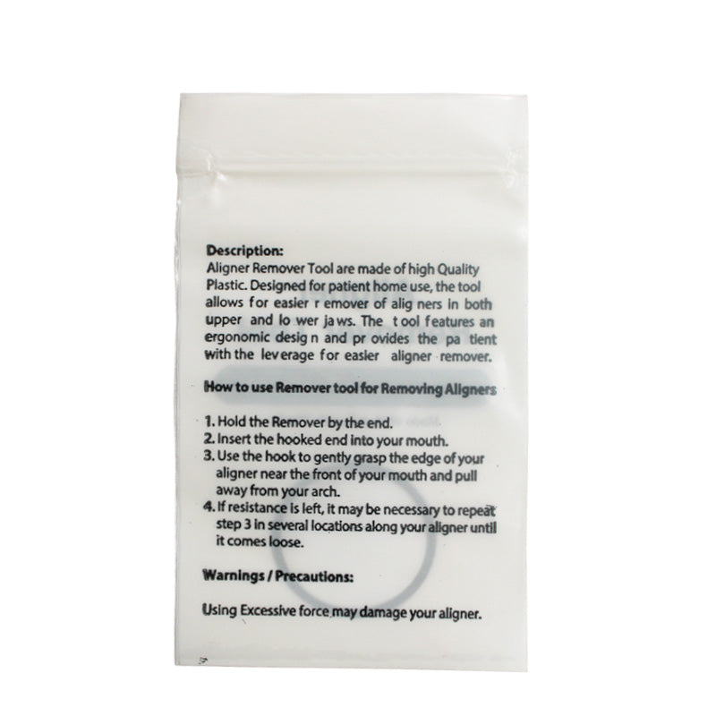 Libral brand empty zip bags for aligner removal tools, 3x5 inch size, pack of 100, made from thermoforming accessory material.