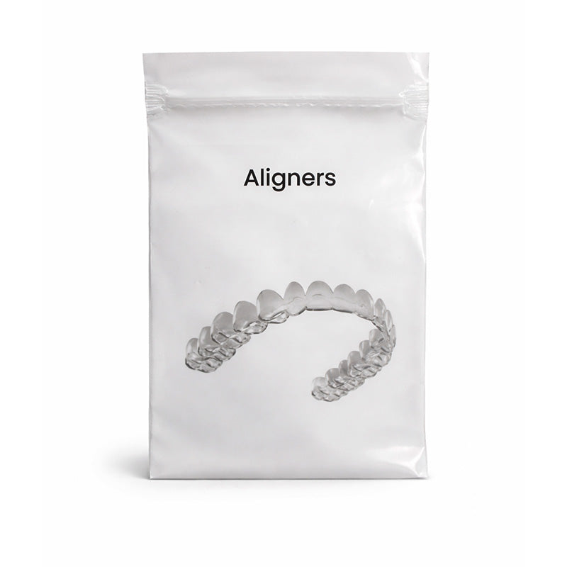Libral empty zip bags for aligner storage, size 3.5" x 5.25", 100 pack, accessories for thermoforming aligner accessories.