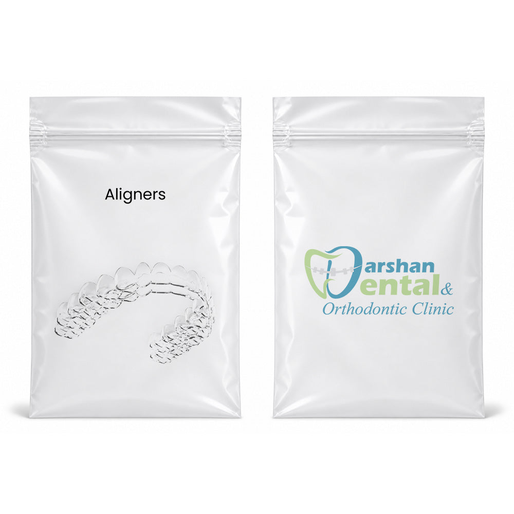 Libral Empty Zip Bags for aligners, size 3.5" x 5.25", 100-pack, clear thermoforming accessory for dental aligner storage