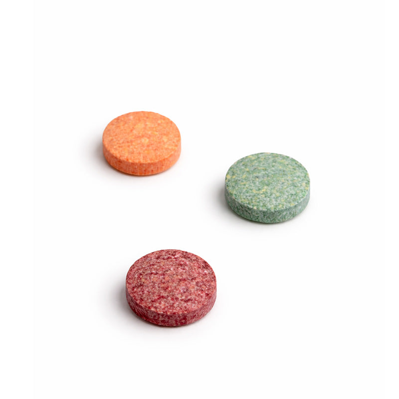 Jar of Libral® strawberry mouthwash tablets, 1000-piece supply, showing the colorful tablets inside the jar.
