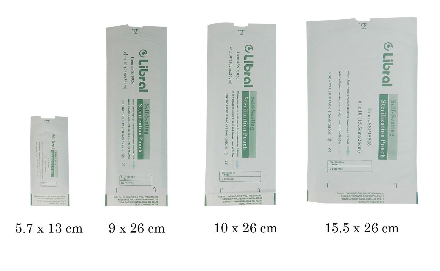 Libral Self Sealing Pouches 9x26cm in a pack of 200, transparent rolls and pouches for secure storage and packaging.