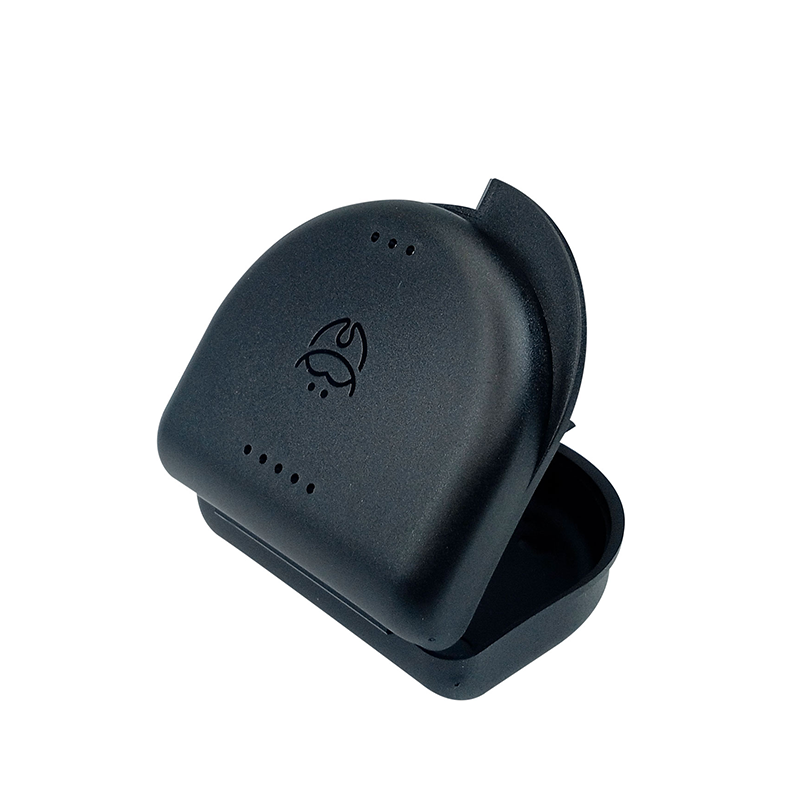 Medium black LD Retainer Box by Libral Traders, designed for secure storage and organization of small items.