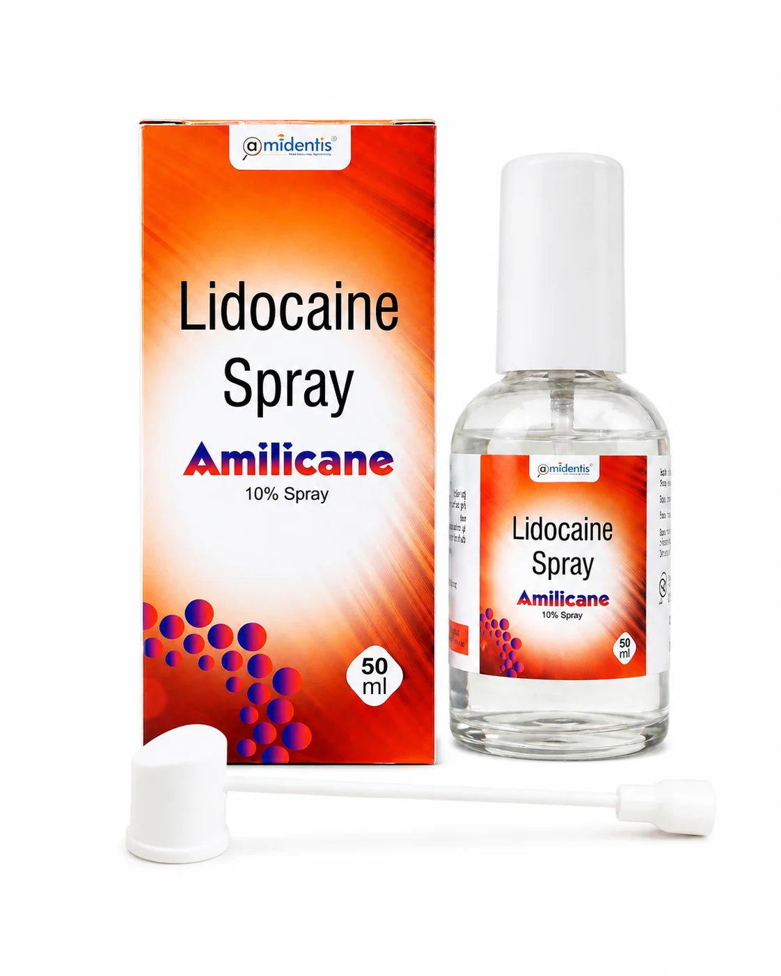 Amidentis Amilicane 10% Lidocaine IP 100 mg Topical Anesthetic Spray