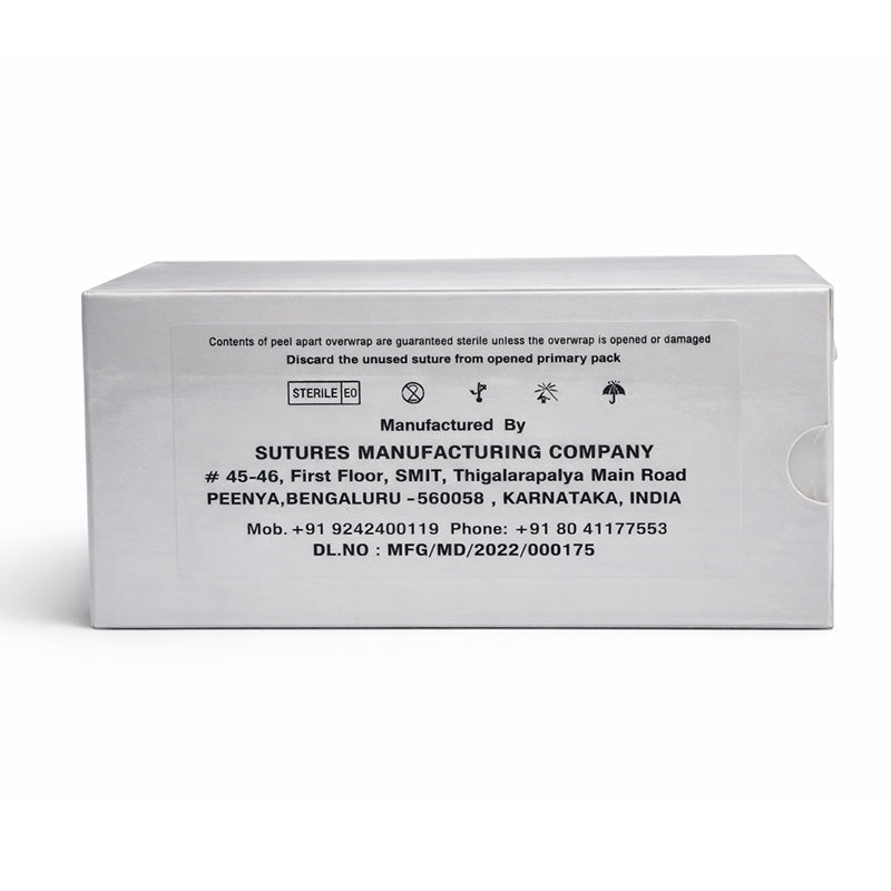 LIFELINE LifeSilk sterile non-absorbable needle suture with 3/8 circle reverse cutting needle for surgical use.