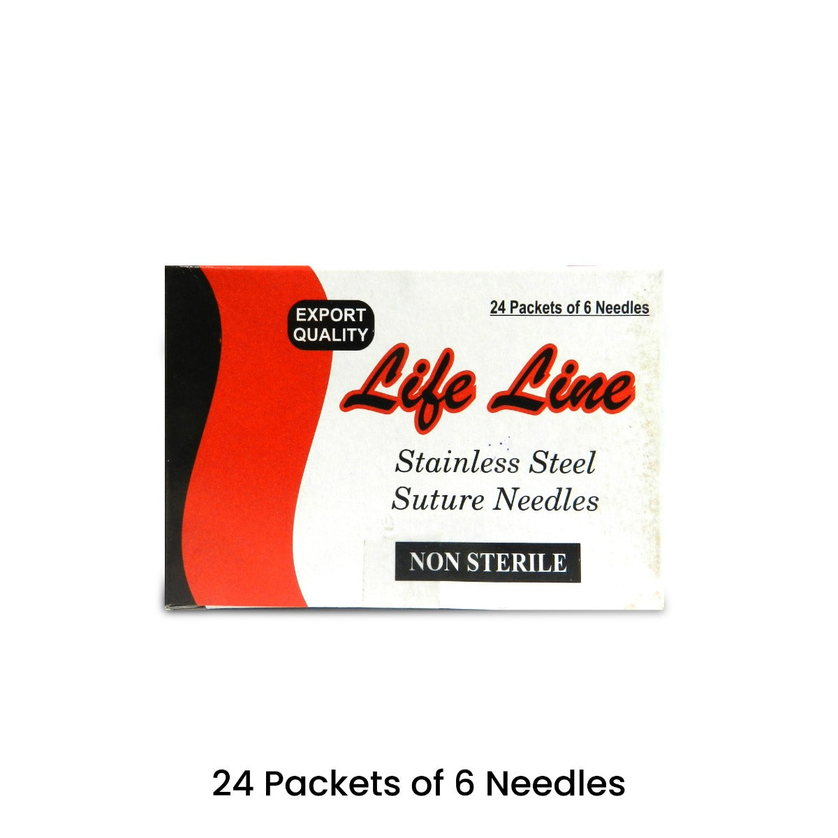 LIFELINE Lifeline SS Suture Needles, Half Circle Cutting, size 17, 6-pack, for surgical suturing, with sharp cutting edges.
