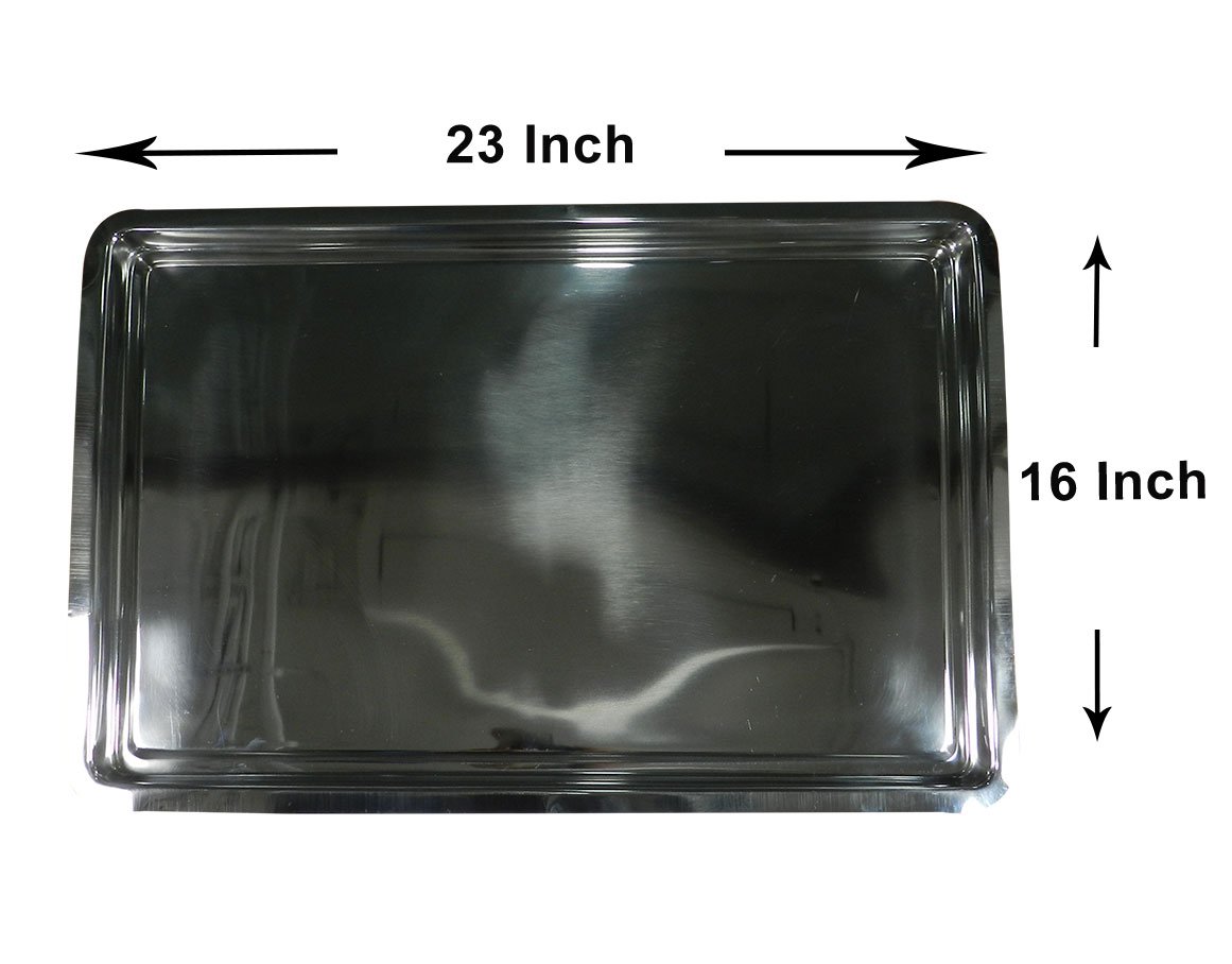 Maya Surgicals stainless steel Mayo table tray 16x23 inches, kidney tray for medical setup and surgical use.