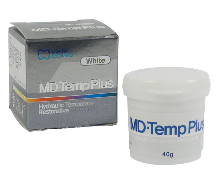 Pink Meta MD Temp Plus hydraulic temporary restorative for endodontics and restorative dental procedures by Meta Biomed.