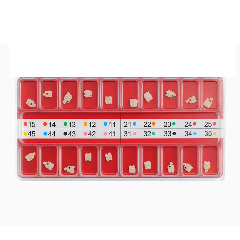 Morelli MBT .022 ceramic aesthetic brackets kit with clear brackets for orthodontic dental braces.