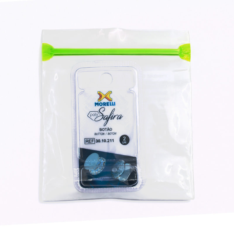 Pair of Morelli ceramic bondable buttons, featuring smooth, white ceramic surface perfect for sewing or craft projects.