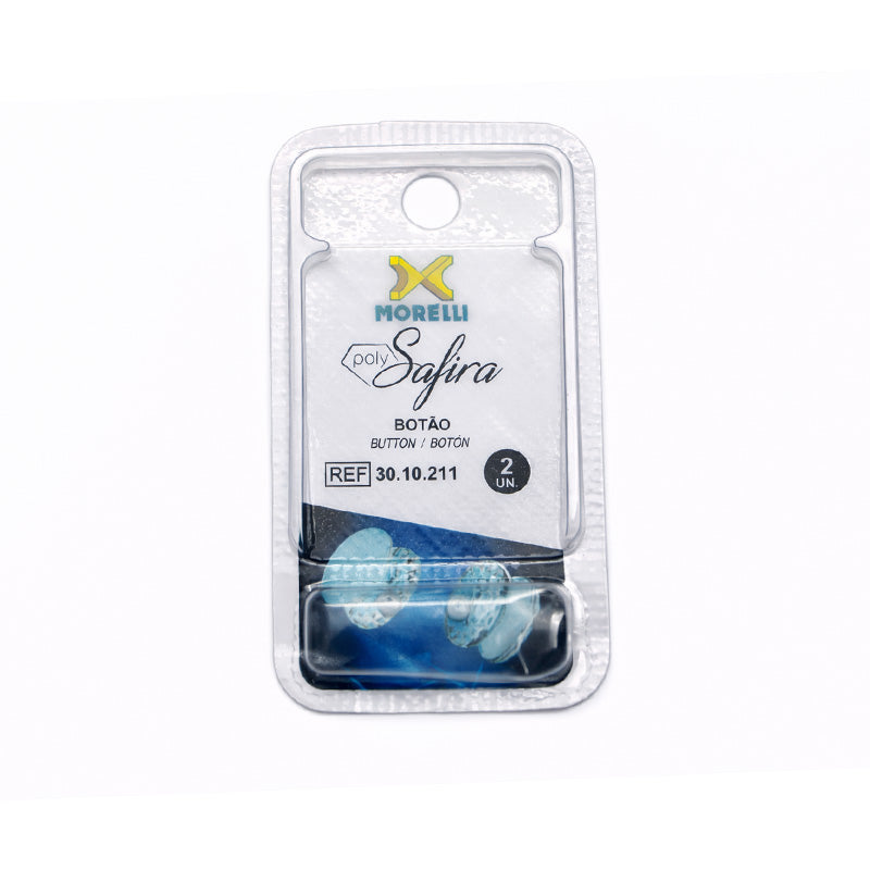 Pair of Morelli ceramic bondable buttons in a 2-pack, featuring smooth, rounded ceramic design suitable for clothing embellishments.
