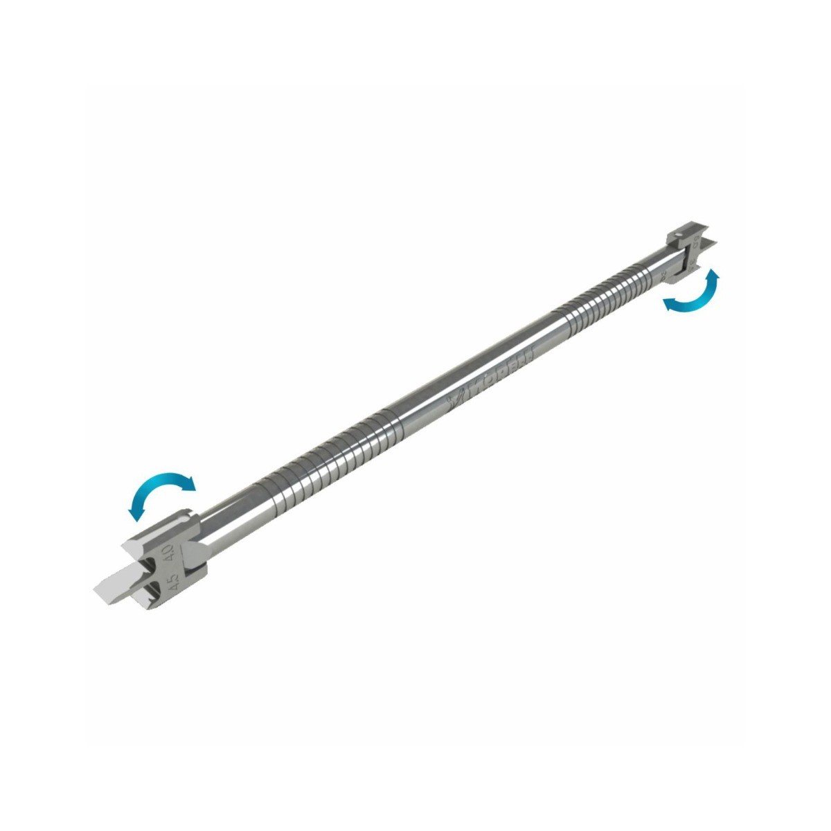 Morelli SS Bracket Positioner gauge for precise 3.5 to 5 mm bracket placement, showing a close-up of the measuring tool.