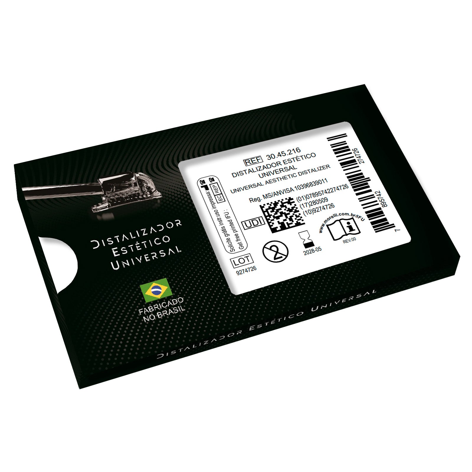 Morelli Universal Aesthetic Distalizer bracket positioning gauge for precise orthodontic appliance placement.