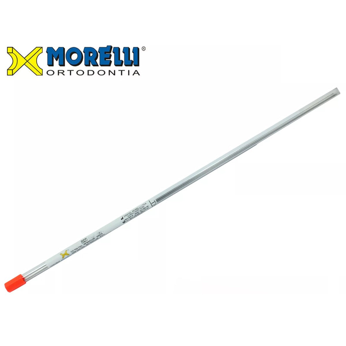 Morelli TMA Beta Straight Length Wire, CNA Beta 3 / TitanMoly, 10-pack, shown in a close-up with shiny metal finish