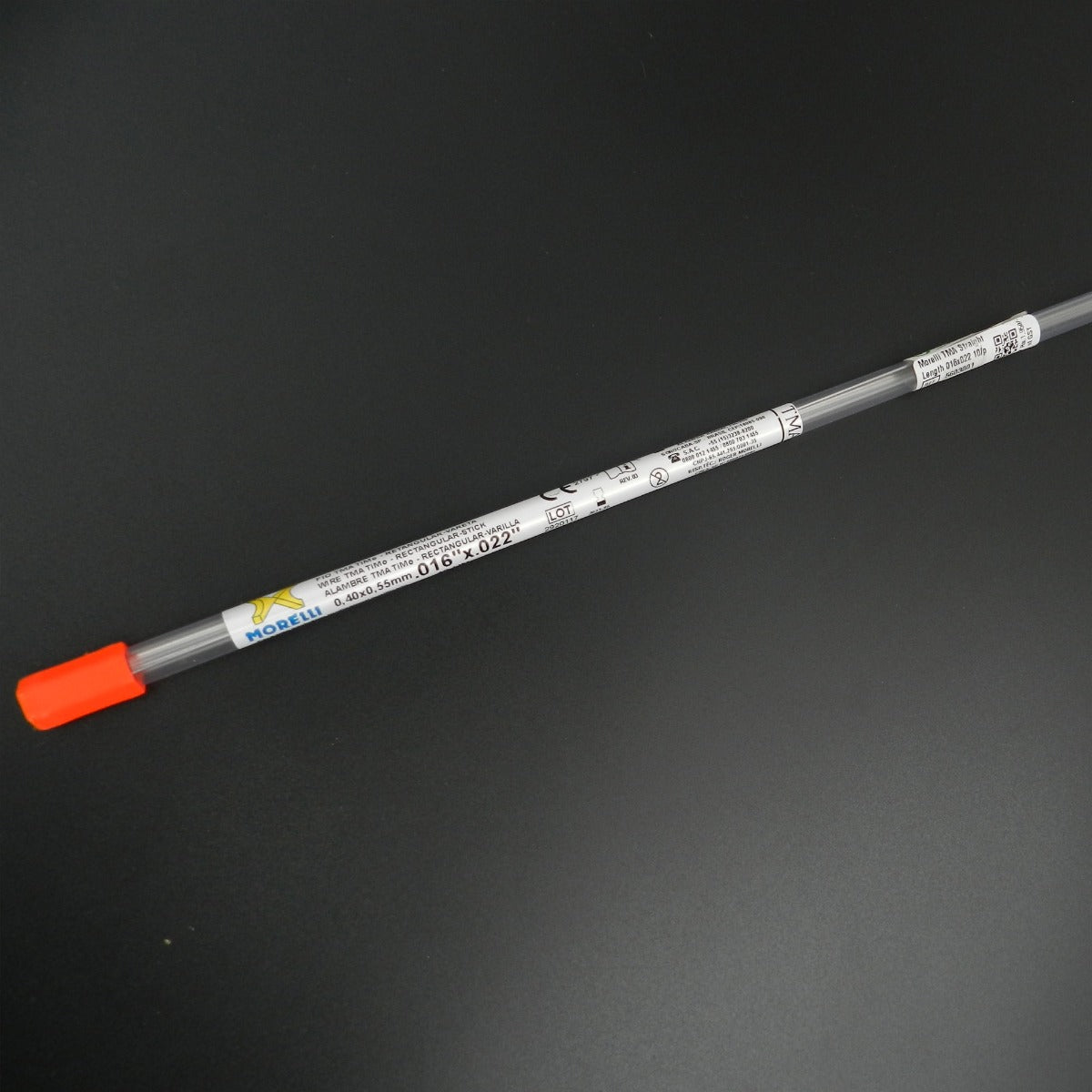 Morelli CNA Beta 3 TitanMoly straight length wire, 0.016 x 0.022 inches, in a pack of 10, ideal for dental applications.