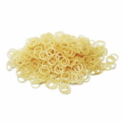 Medium Morelli Intraoral Latex Elastics for orthodontic use, showing flexible, latex material in a clear, close-up view.