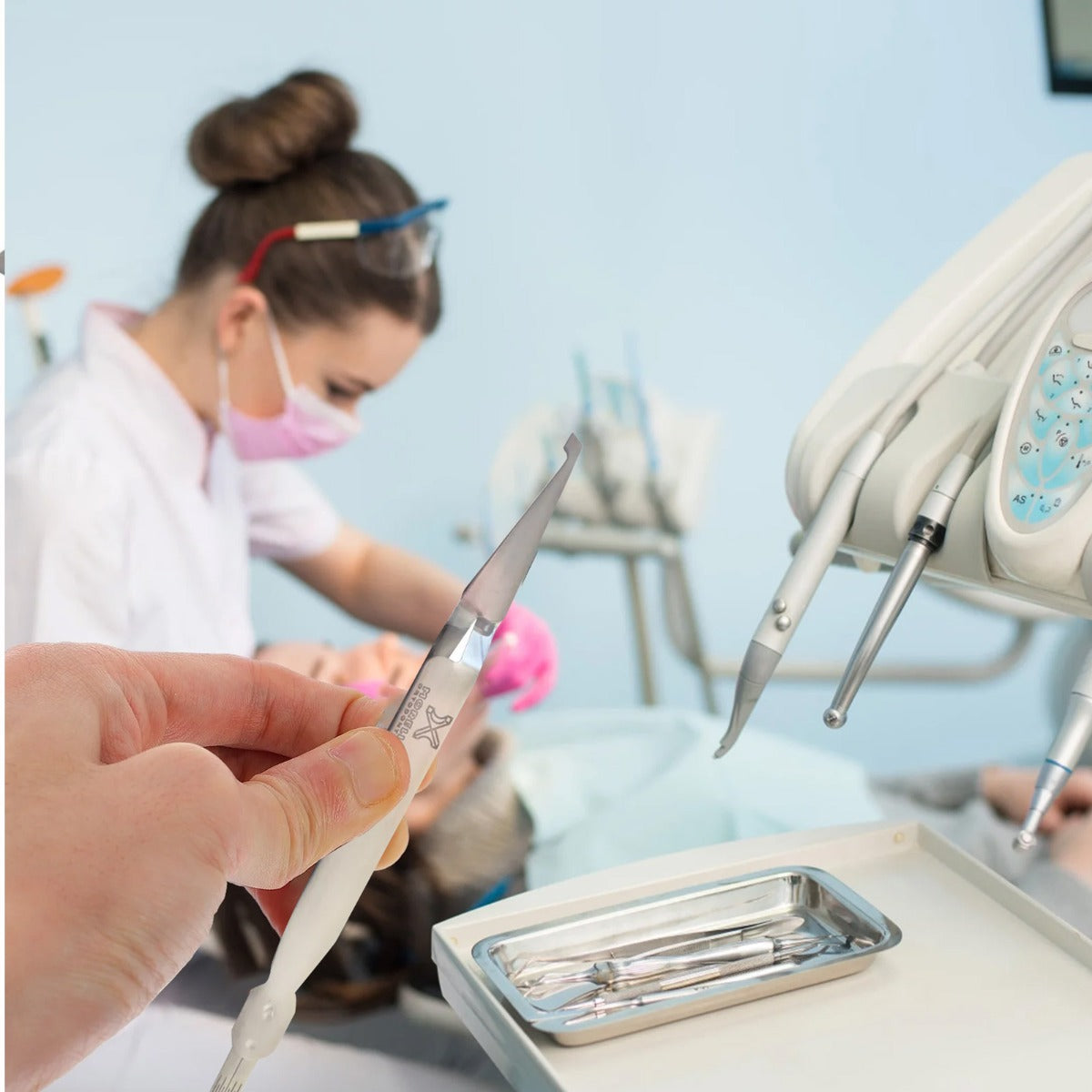 Morelli orthodontic tweezer, forceps and tweezers for precise dental or orthodontic handling, made by Morelli.