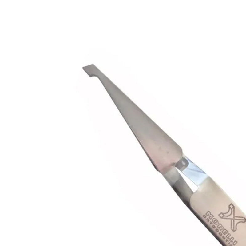 Morelli orthodontic tweezer, dental forceps and tweezers for precise dental procedures, stainless steel design.