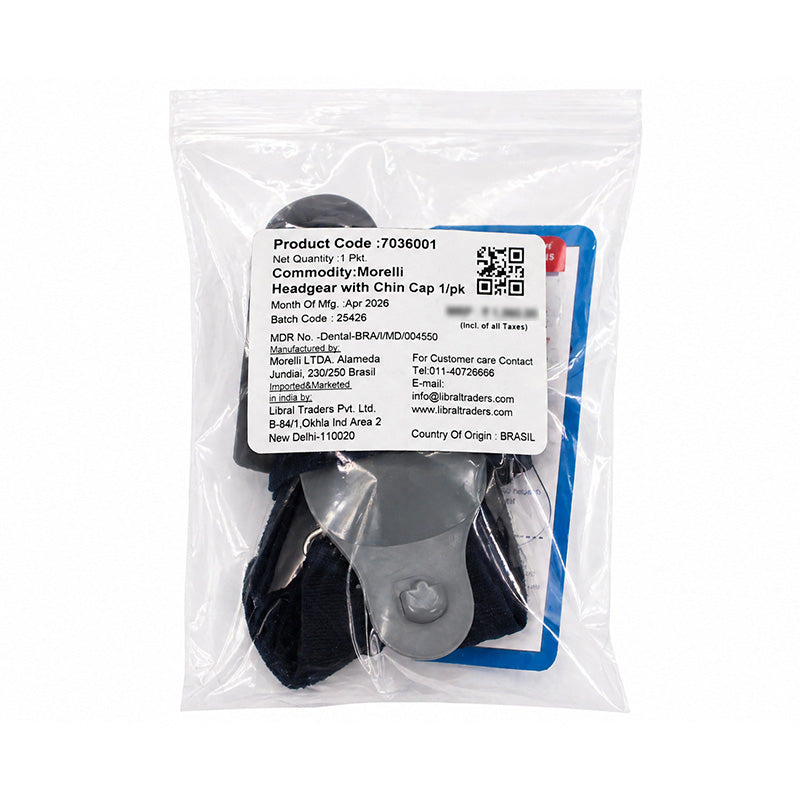 Morelli headgear with chin cap, adjustable straps, and ear protection, designed for outdoor use and comfort.