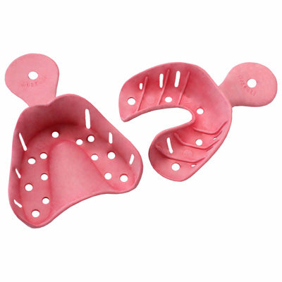Pair of Morelli Impression Trays for dental impressions, including upper and lower trays, made of durable materials.