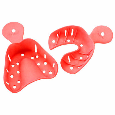 Pair of Morelli Impression Trays for dental impressions, including upper and lower trays from Morelli Impression Trays & Materials.