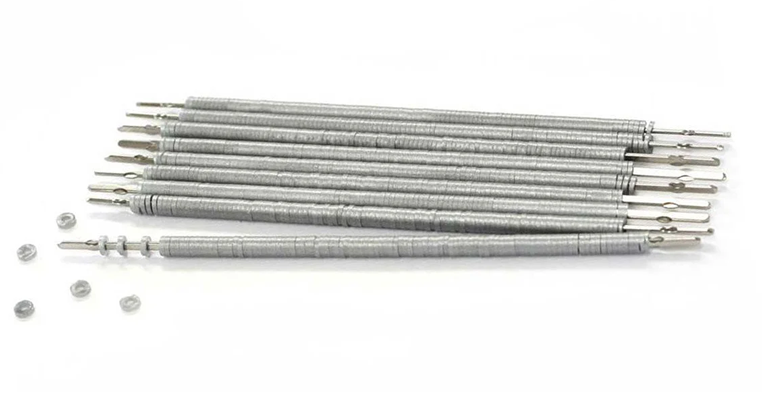 Clear Morelli Canned Ties ligature ties, shown in a close-up image with a transparent appearance and packaging details.