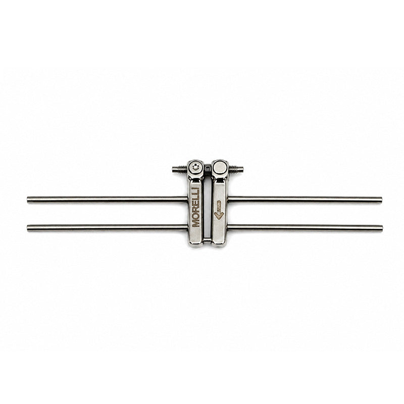 Morelli Hyrex expansion screw, Rapid Fan type, 13mm, showing the sleek metal screw with expansion mechanism.